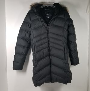 Marmot Black Montreal Down Fill Hooded Parka Coat